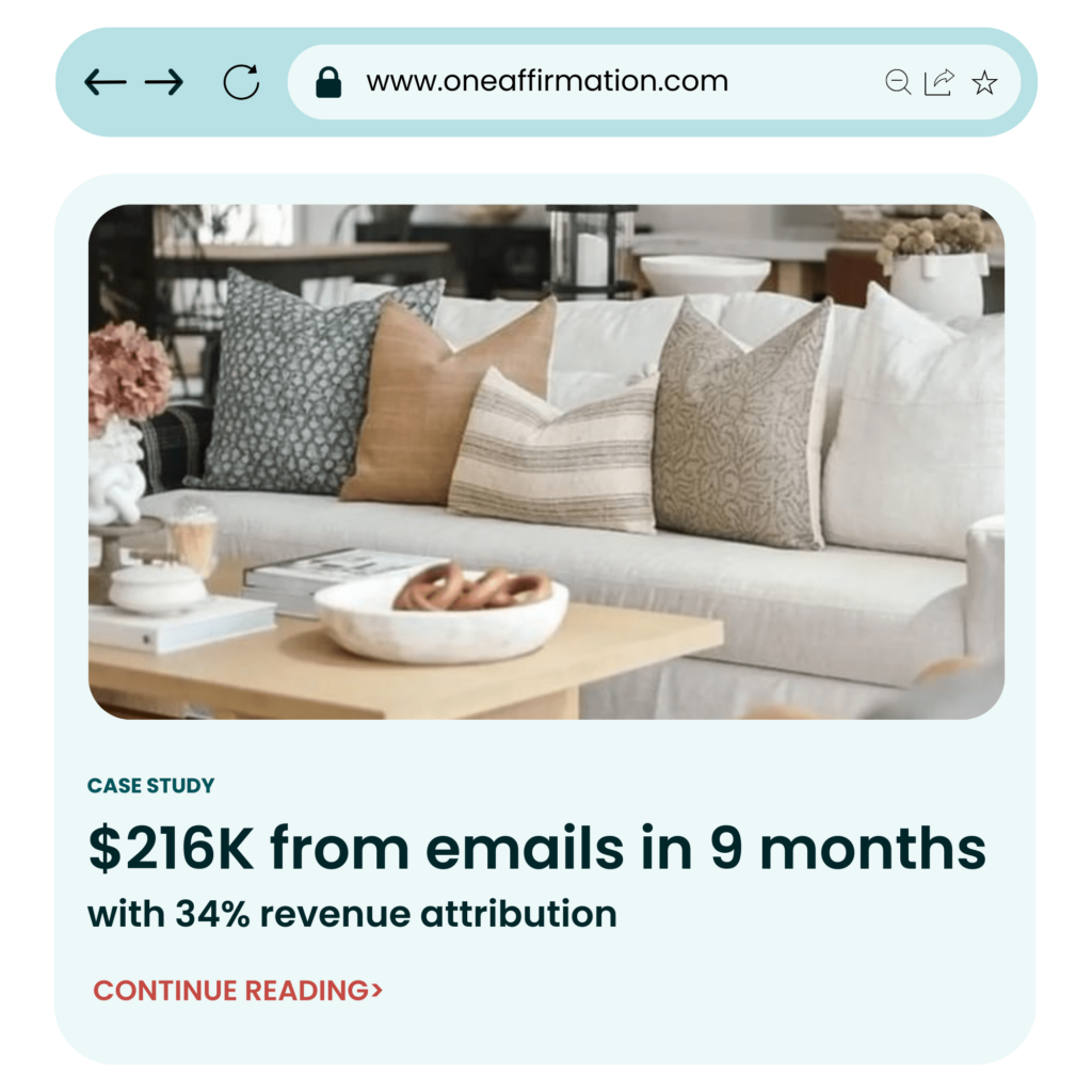 OneAffirmation - Email Marketing Case Study